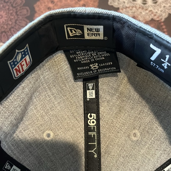 Gray NFL Houston Texans New Era 59FIFTTY 7 1/4 Fitted Hat - Picture 7 of 8